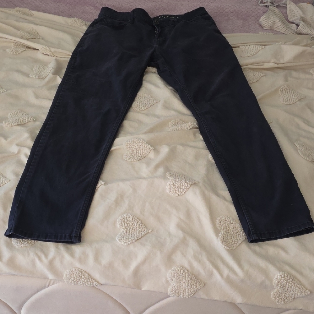 DKNY Slim Straight Navy Pants